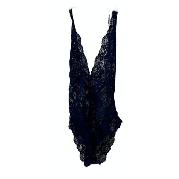 Adome Woman’s NAVY Blue Sheer Babydoll Lace Teddy. Blue not Black NWT Size XL - Picture 7 of 13